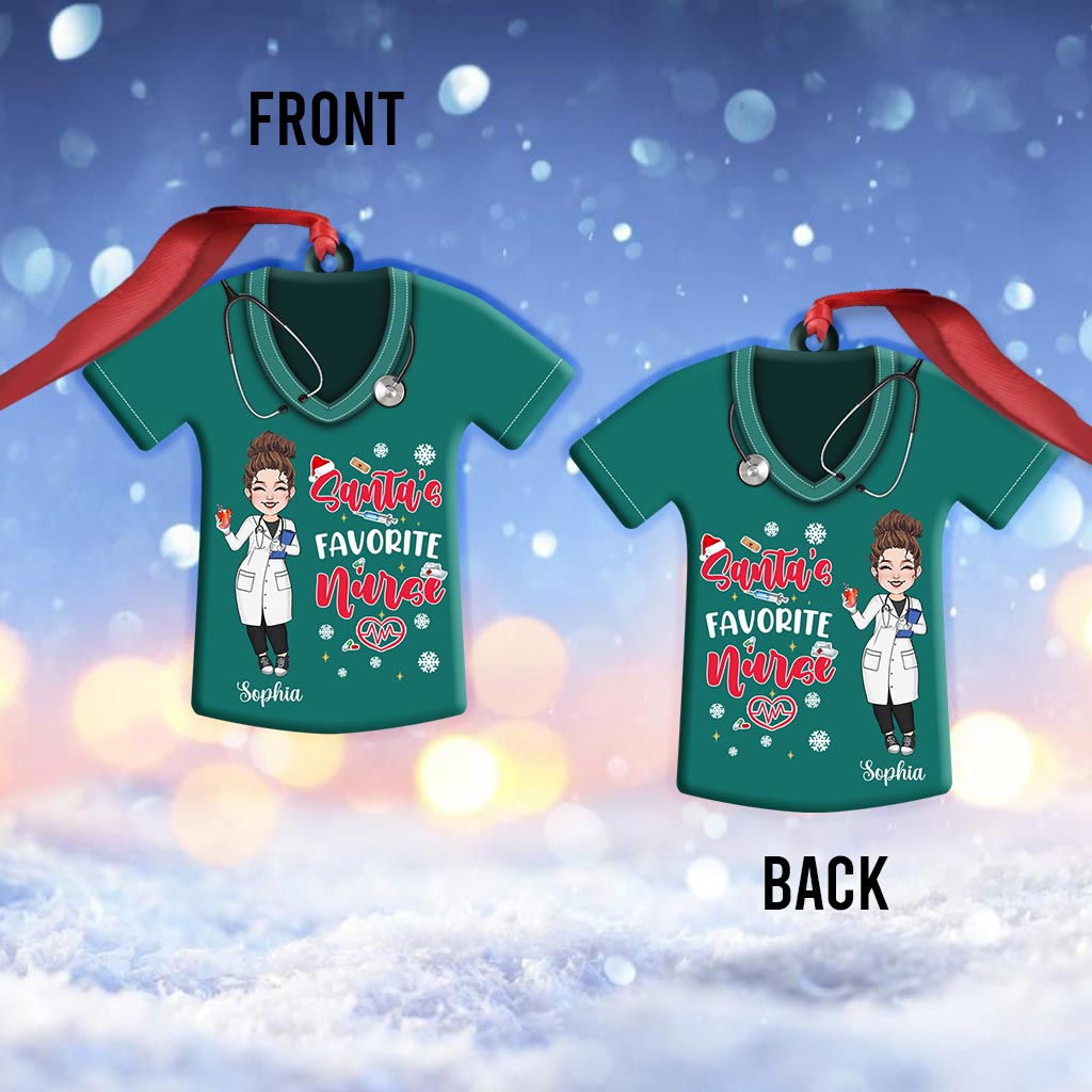 L'infirmière préférée du Père Noël - Ornement personnalisé pour infirmière