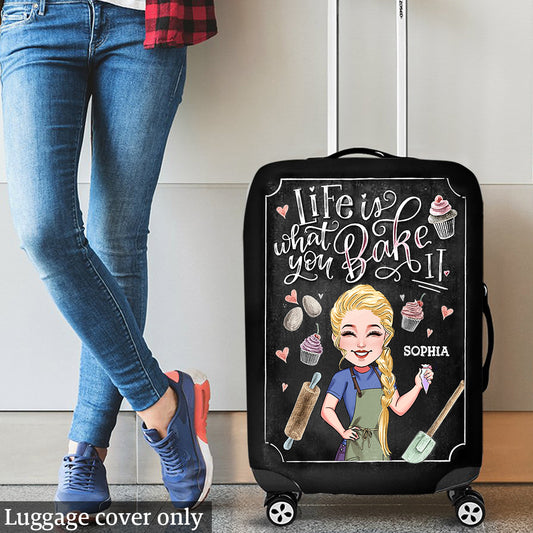 Life Is What You Bake It - Personalized Baking Luggage Cover