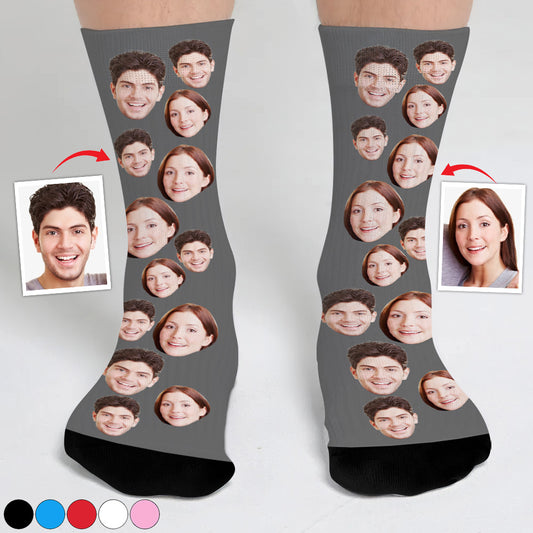 Chaussettes personnalisées pour couples - Face personnalisée