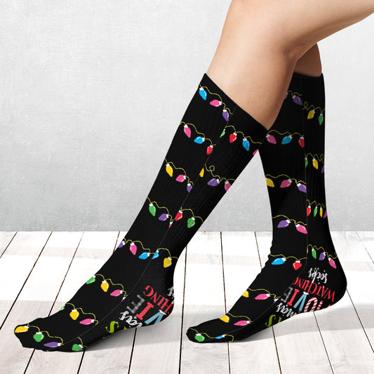 Chaussettes de Noël personnalisées pour regarder des films de Noël