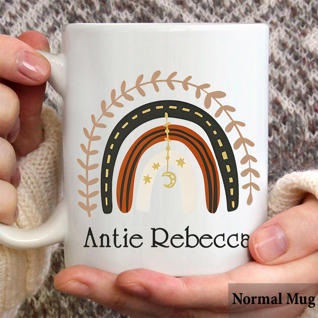 Mug arc-en-ciel pour tante - Mug personnalisé pour tante