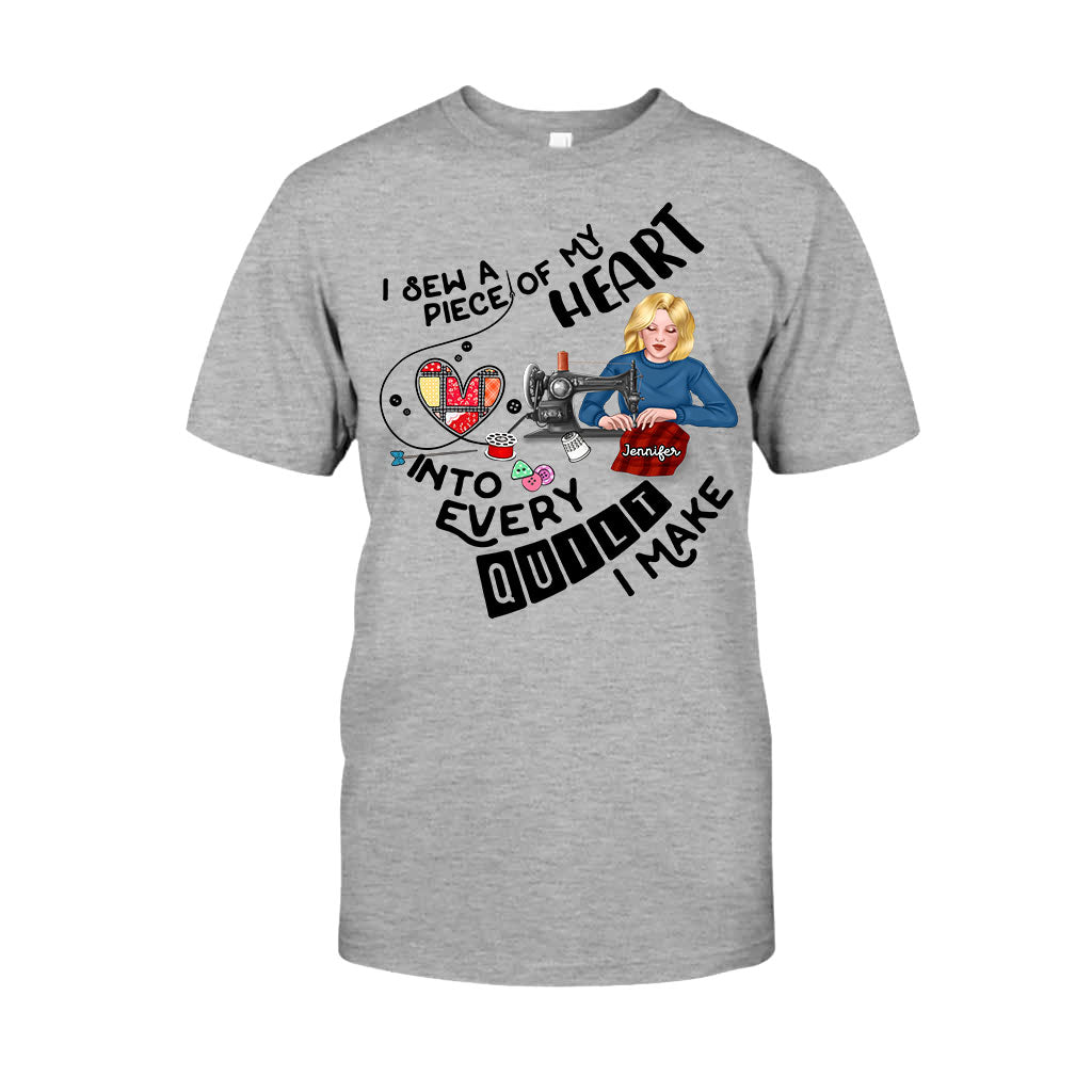 Je couds un morceau de mon cœur - T-shirt et sweat à capuche personnalisés