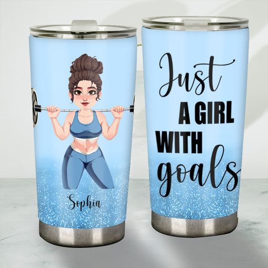And She Lifted Happily Ever After - Personalized Fitness Tumbler
