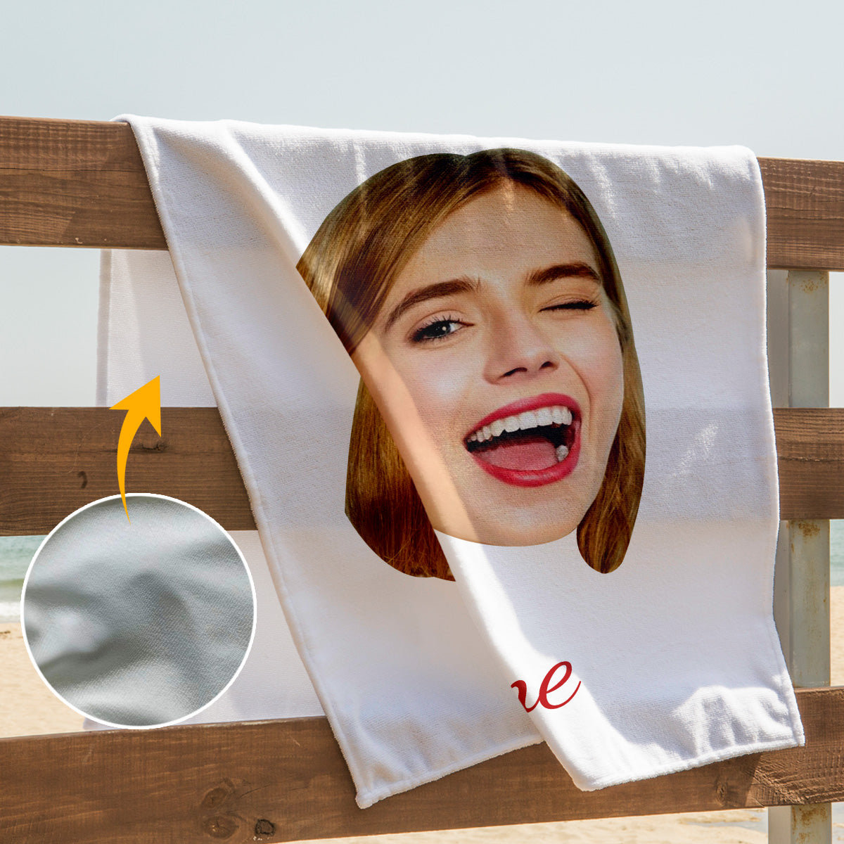 Serviette de plage personnalisée à motif amusant