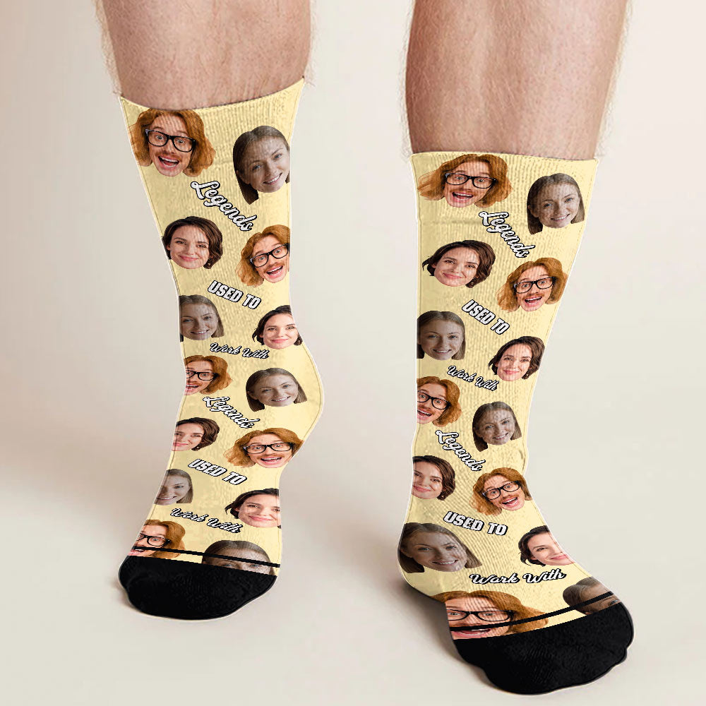 I Used To Work With Legends - Personalized Colleague Socks