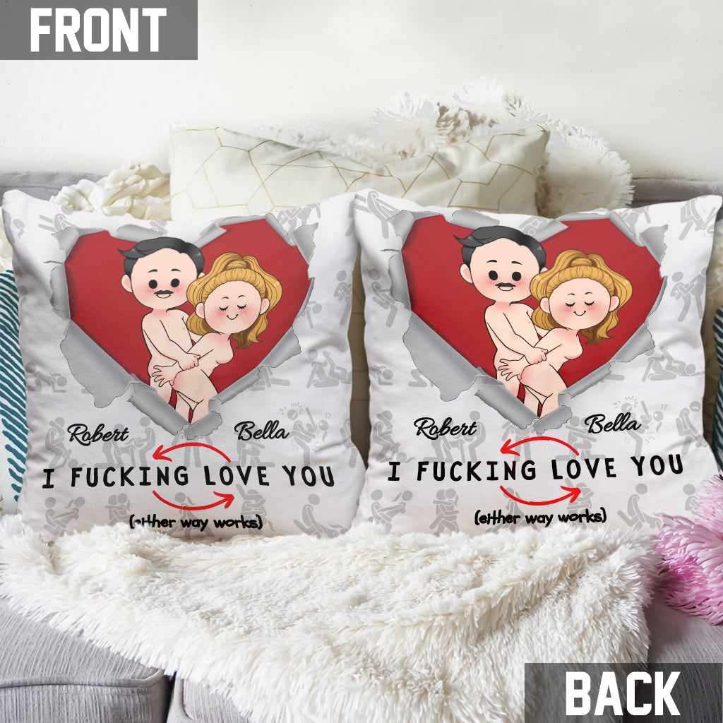 Je t'aime - Coussin décoratif personnalisé pour couple