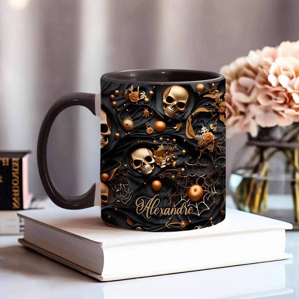 Gold Skull - Personalized Skull Accent Mug