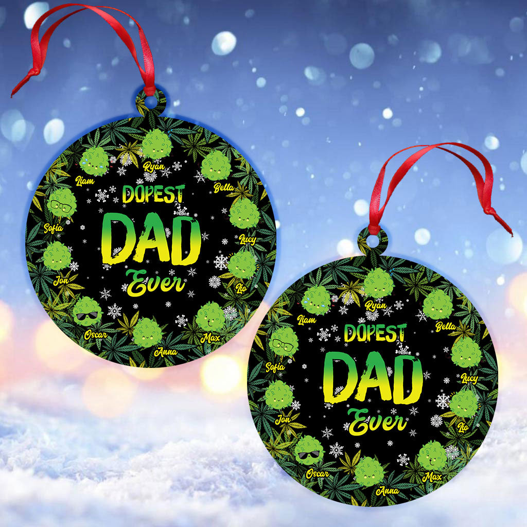 Dopest Dad Ever - Personalized Weed Ornament