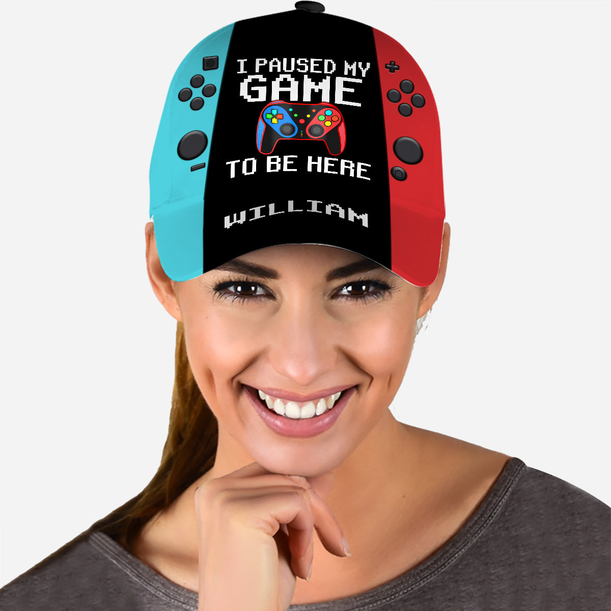 J'ai mis mon jeu en pause pour être ici - Casquette personnalisée de jeu vidéo classique