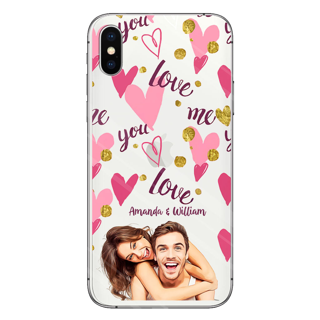 Je suis à toi - Coque de téléphone transparente personnalisée pour couple