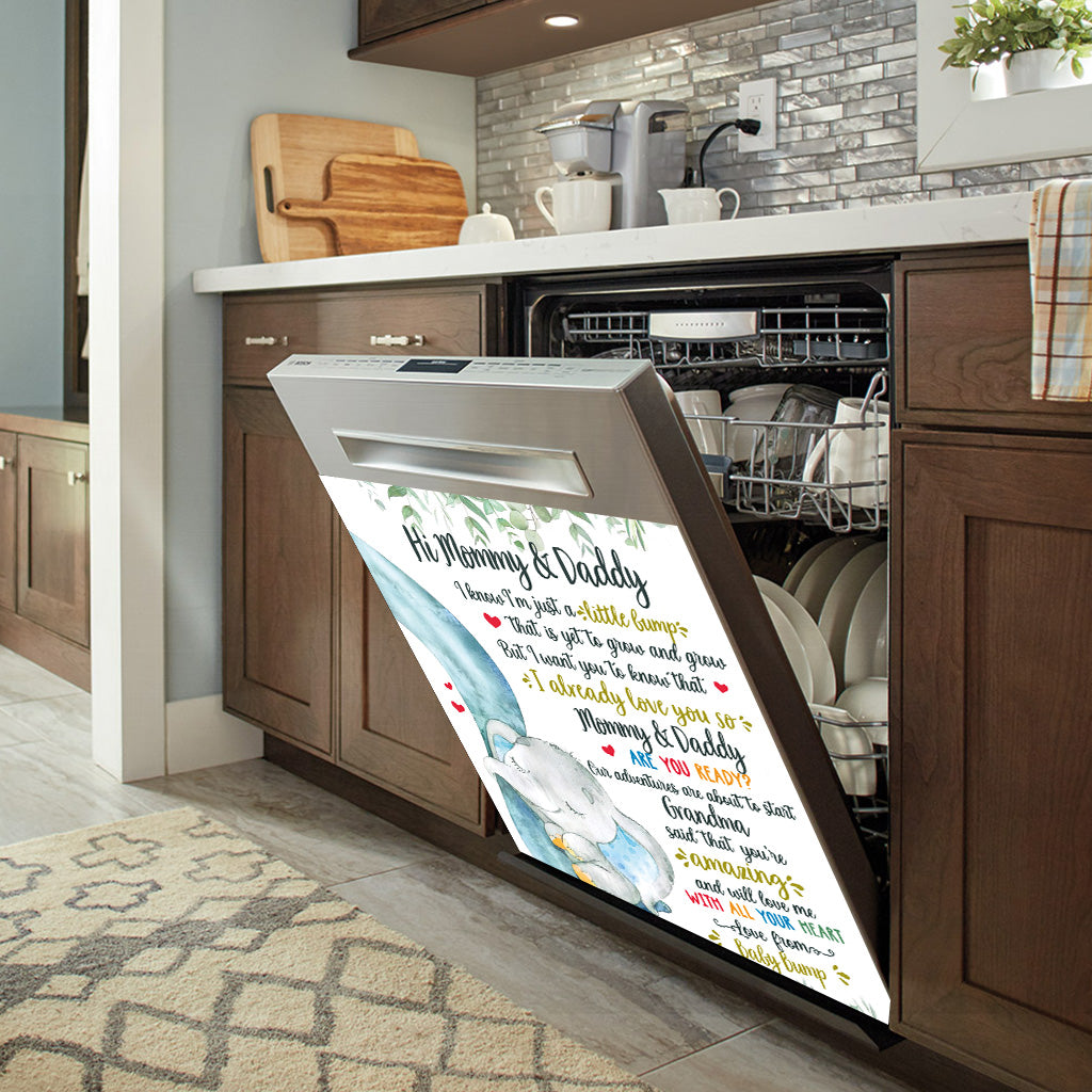 Housse de lave-vaisselle personnalisée « Amour de bébé » pour maman