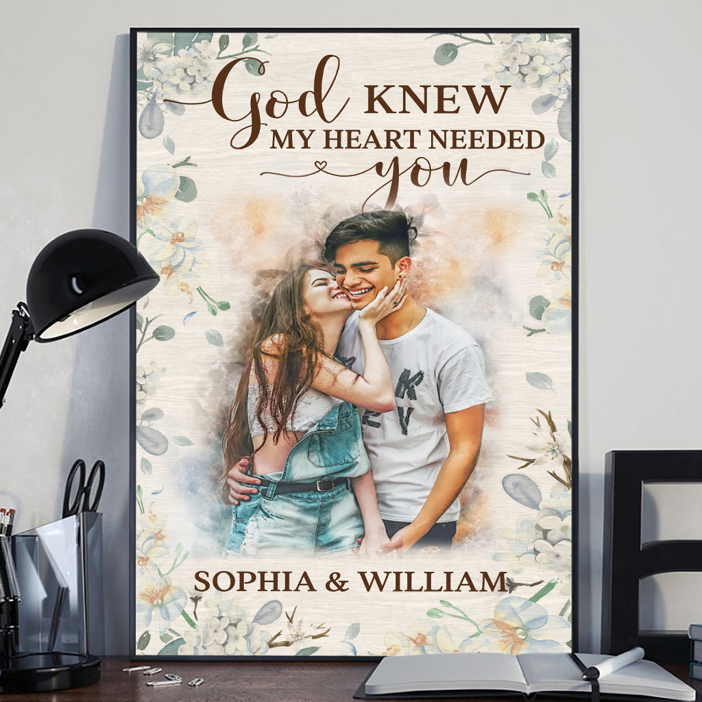 Couple aquarelle - Toile et affiche personnalisées pour couple