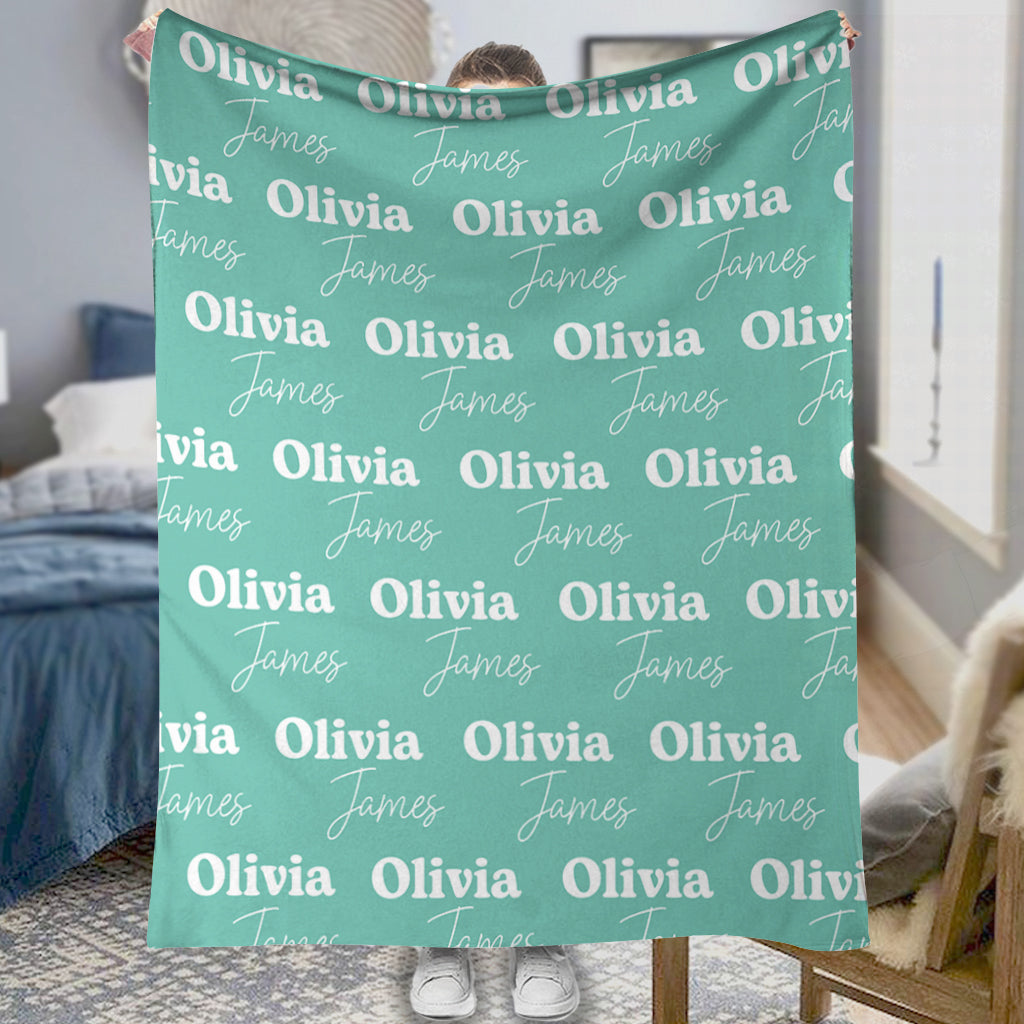 Custom Name Pattern - Personalized Bestie Blanket