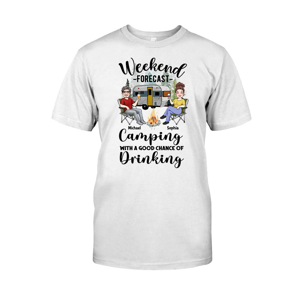 Prévisions du week-end - T-shirt et sweat à capuche de camping personnalisés