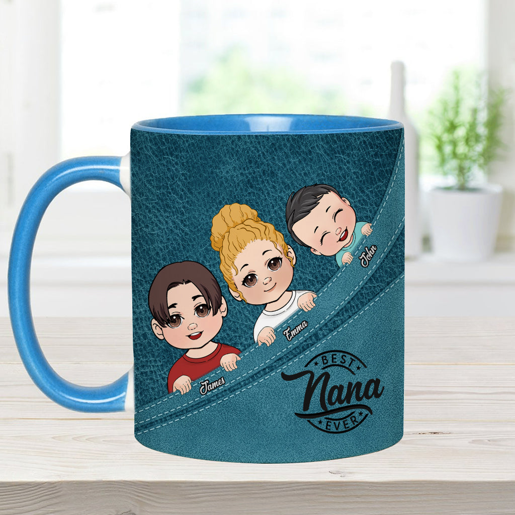 Meilleure grand-mère/meilleur grand-père/papa/maman du monde - Mug personnalisé « Grand-mère »