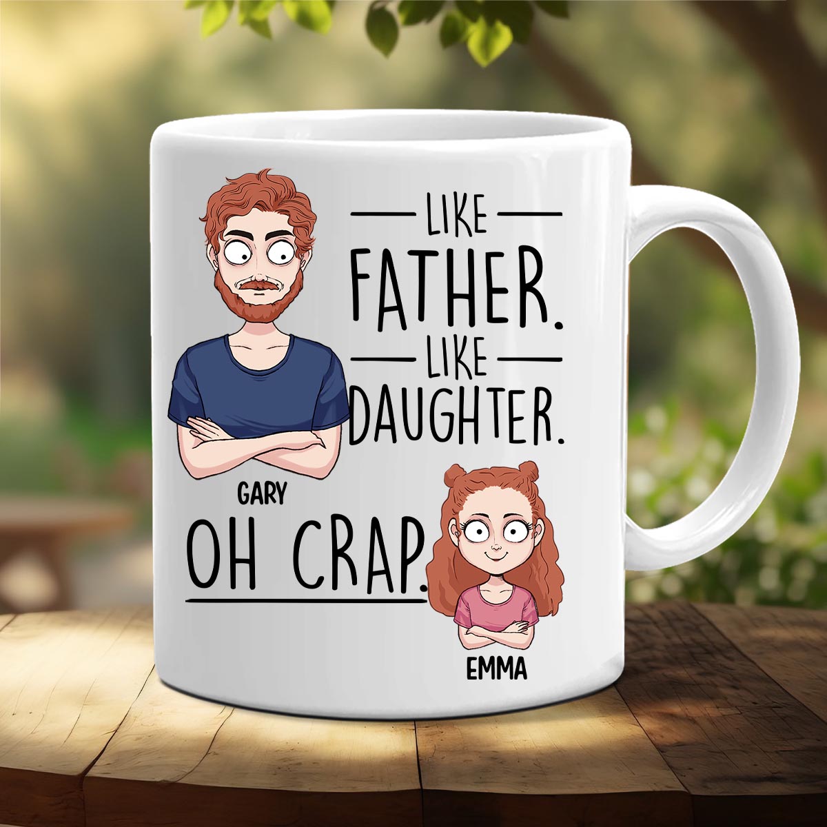 Tel père, telle fille, tel fils - Cadeau pour papa, maman, fils, fille - Mug personnalisé