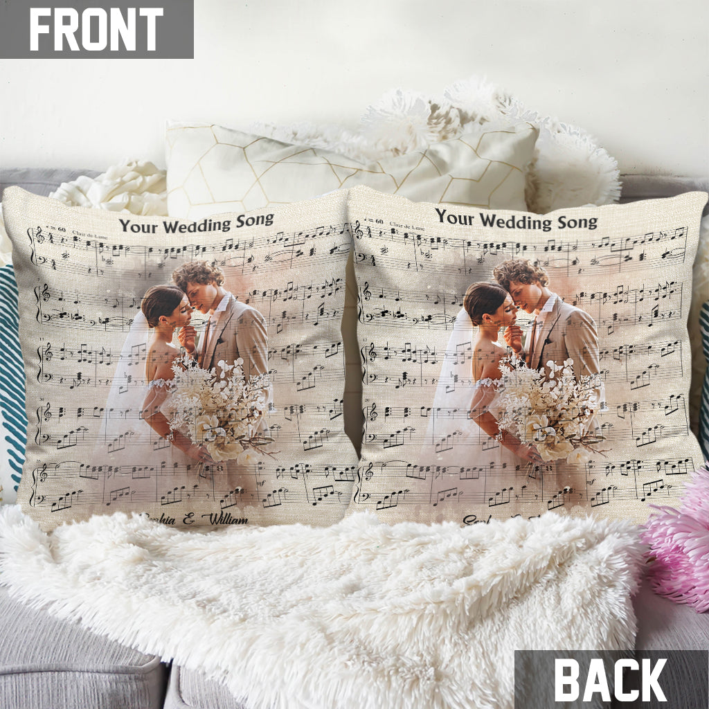 Beautiful In White - Personalized Husband And Wife Throw Pillow