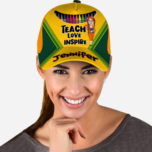 Enseigner, aimer, inspirer - Casquette classique personnalisée pour enseignants