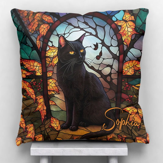 Coussin décoratif personnalisé Chat Noir