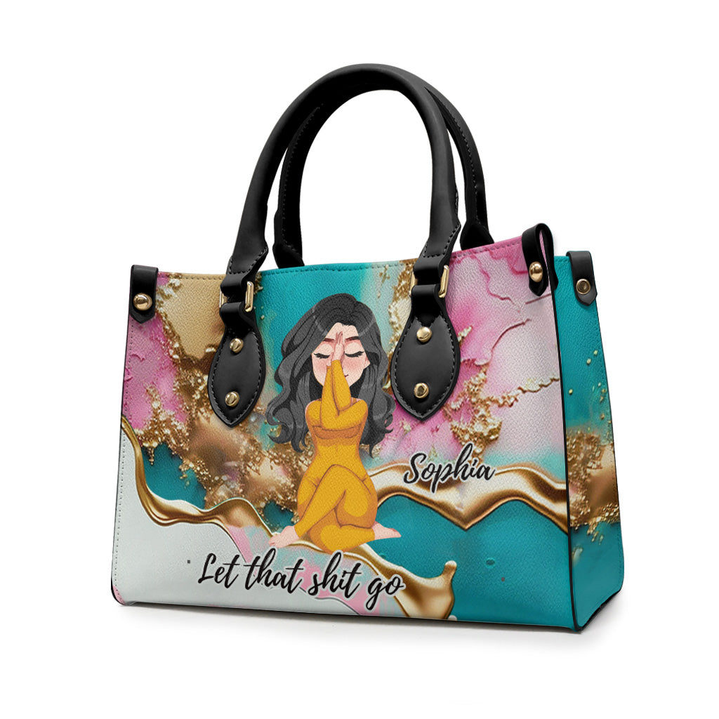 Lâchez prise - Sac à main de yoga personnalisé en cuir