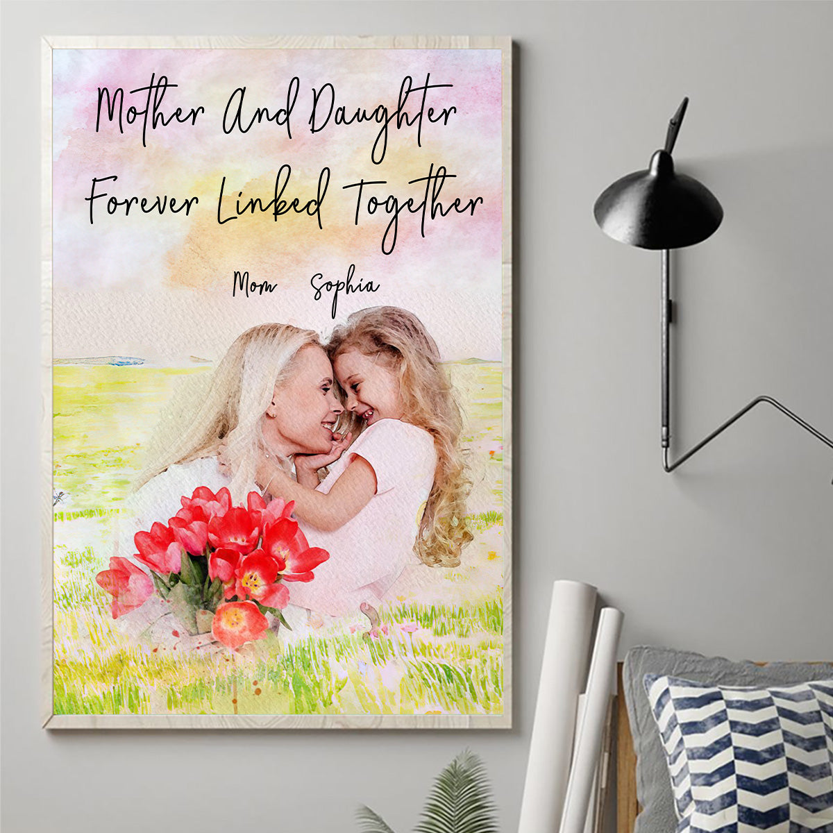 Mère et fille - Toile et affiche personnalisées pour maman