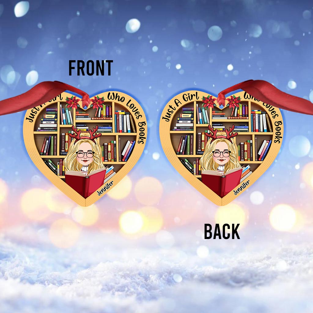 Juste une fille qui aime les livres - Ornement de livre personnalisé