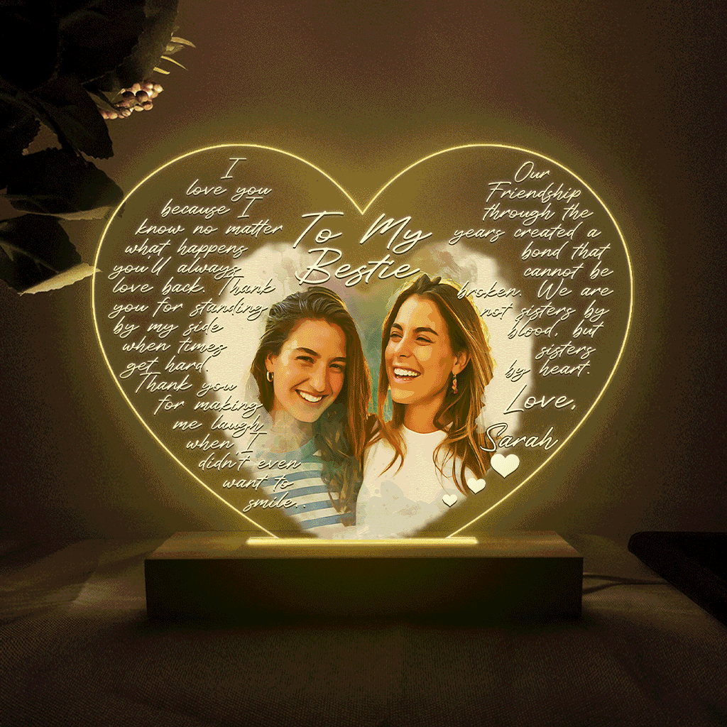 À ma meilleure amie - Plaque lumineuse personnalisée en forme de meilleure amie