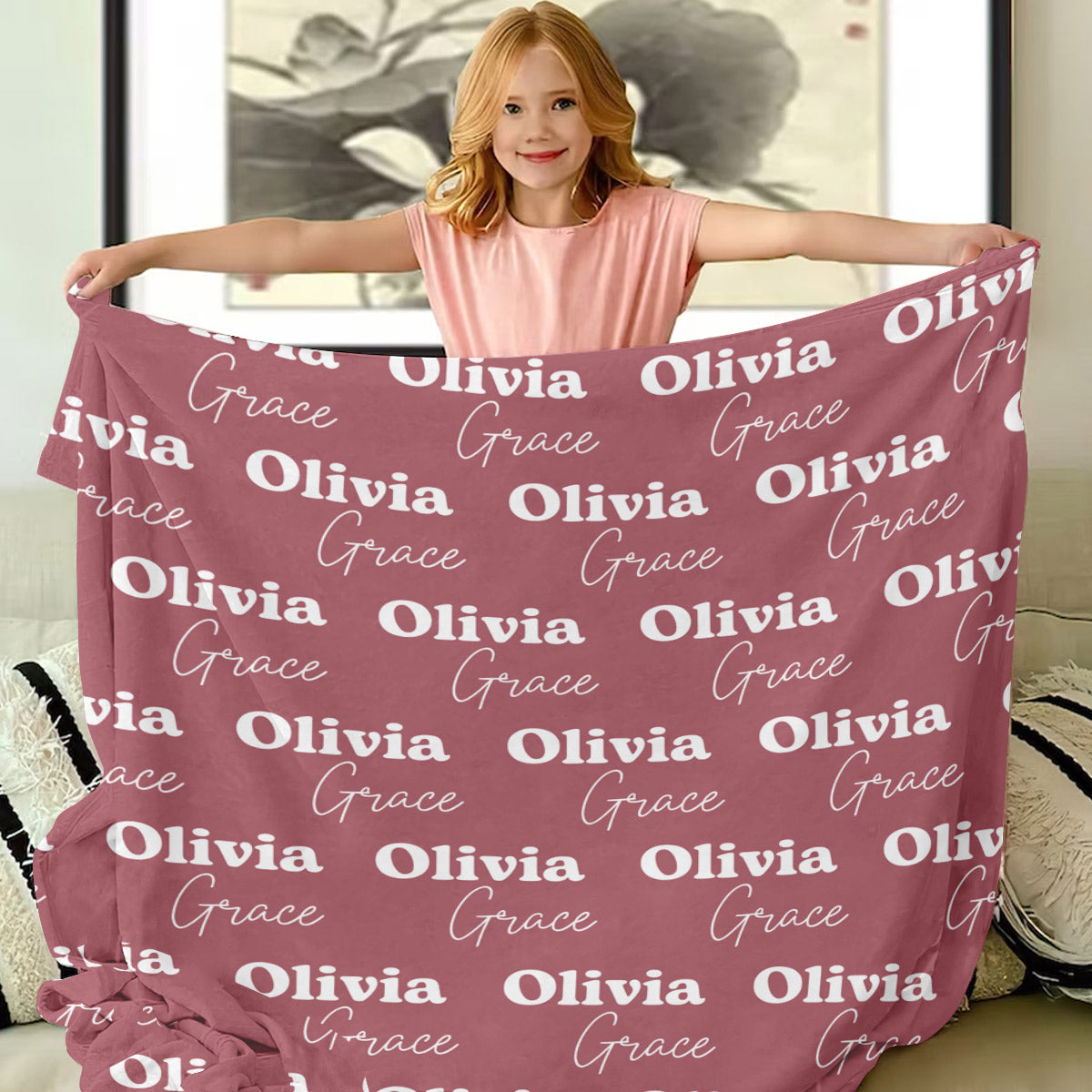 Custom Name Pattern - Personalized granddaughter Blanket