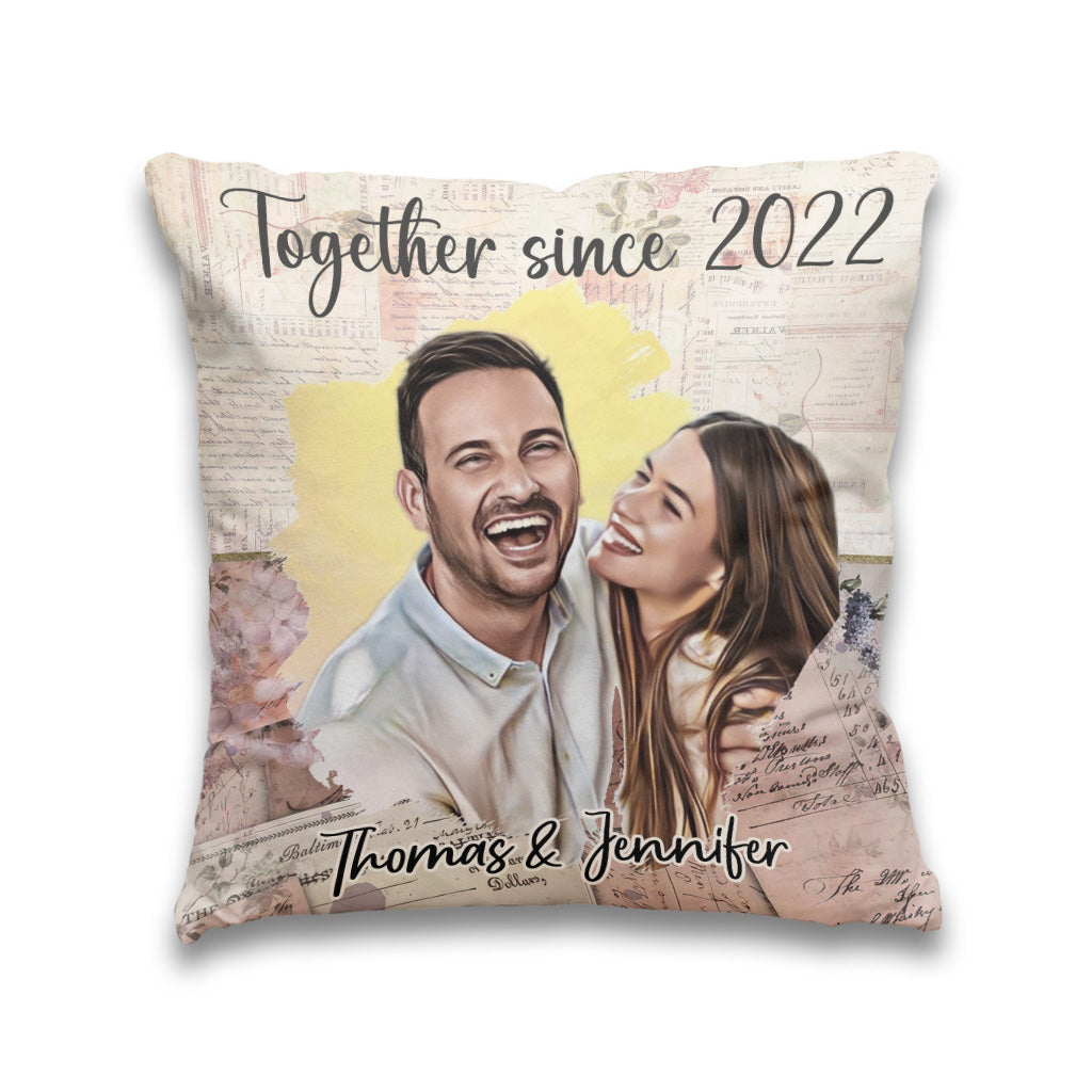 Ensemble depuis - Coussin décoratif personnalisé pour couple