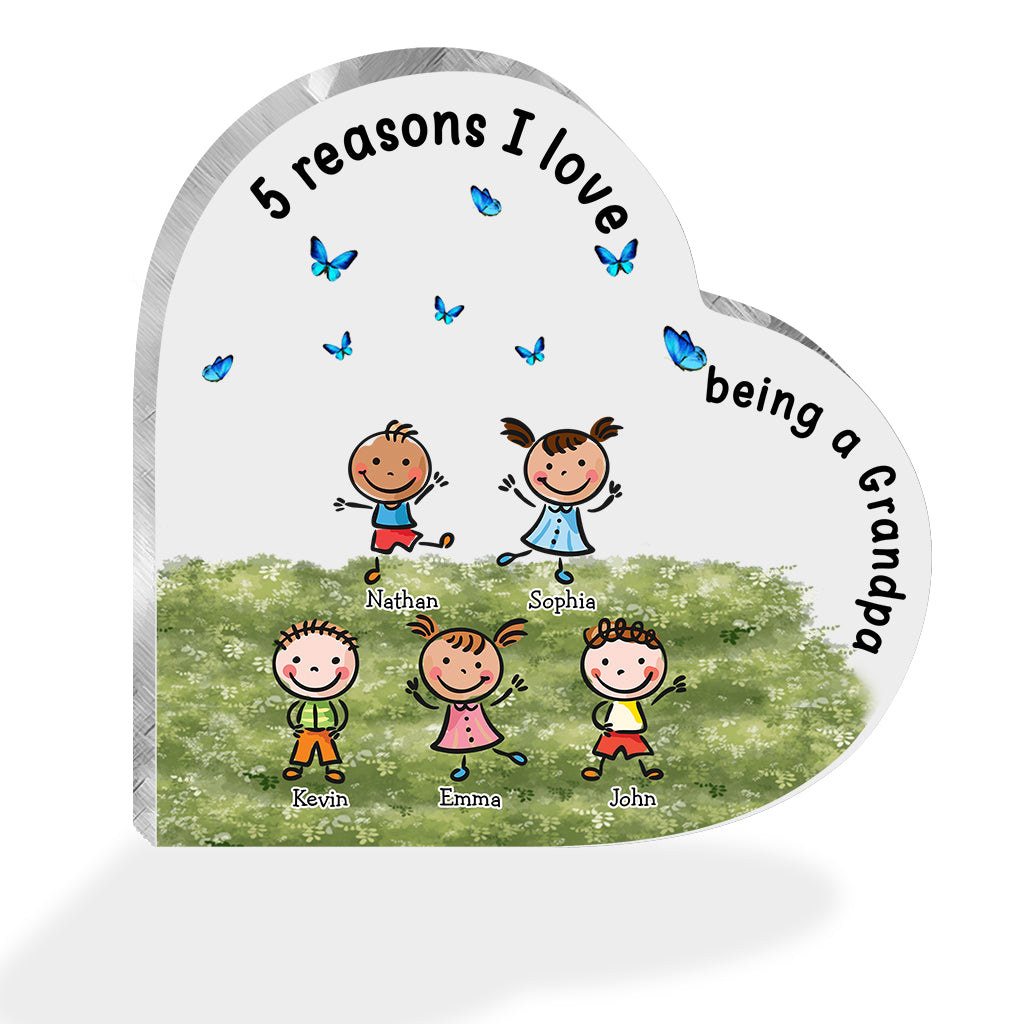 Love Being A Grandma - Gift for grandma, mom, aunt, grandpa - Personalized Custom Shaped Acrylic Plaque