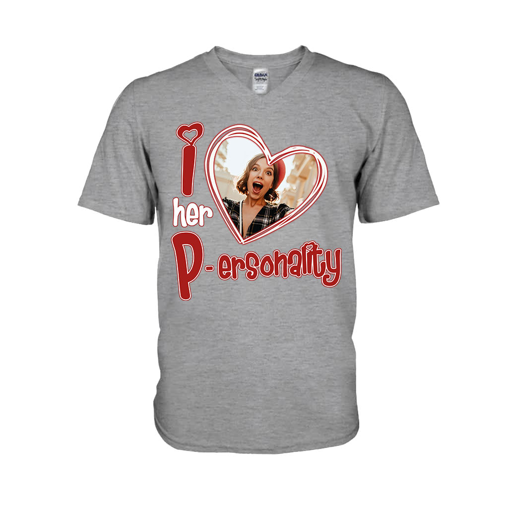 J'aime sa personnalité, j'aime son dévouement. Téléchargez une photo ! T-shirt et sweat à capuche personnalisés pour couple
