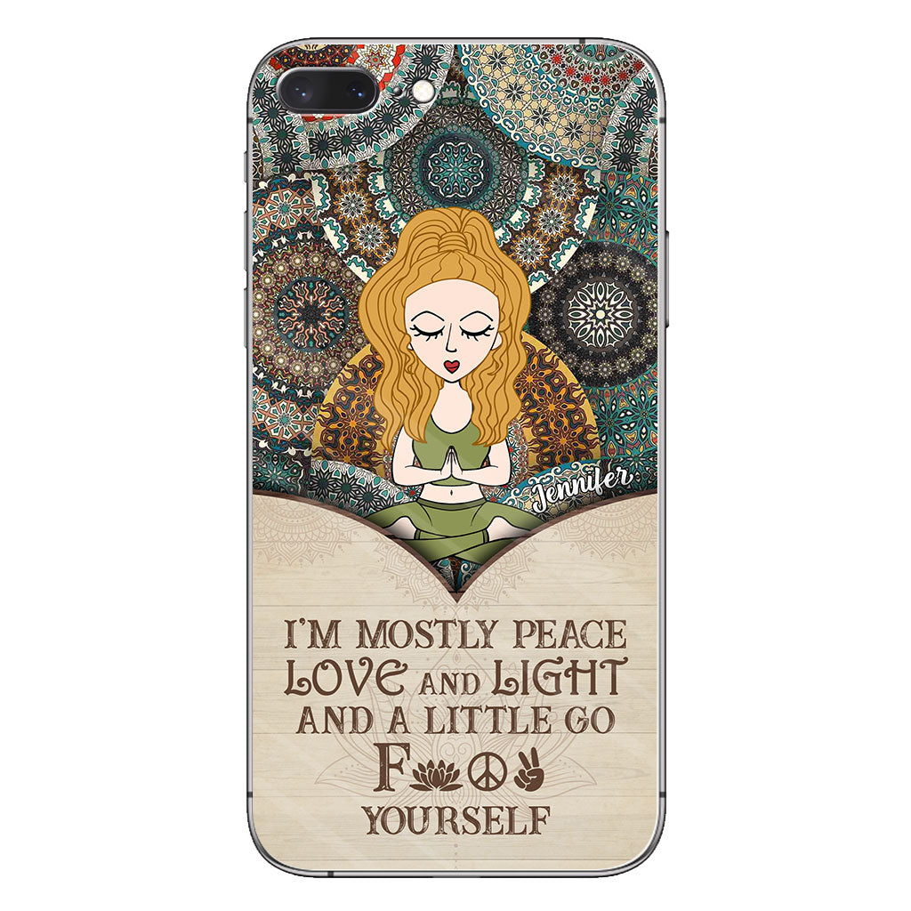 I'm Mostly Peace - Personalized Yoga Phone Case