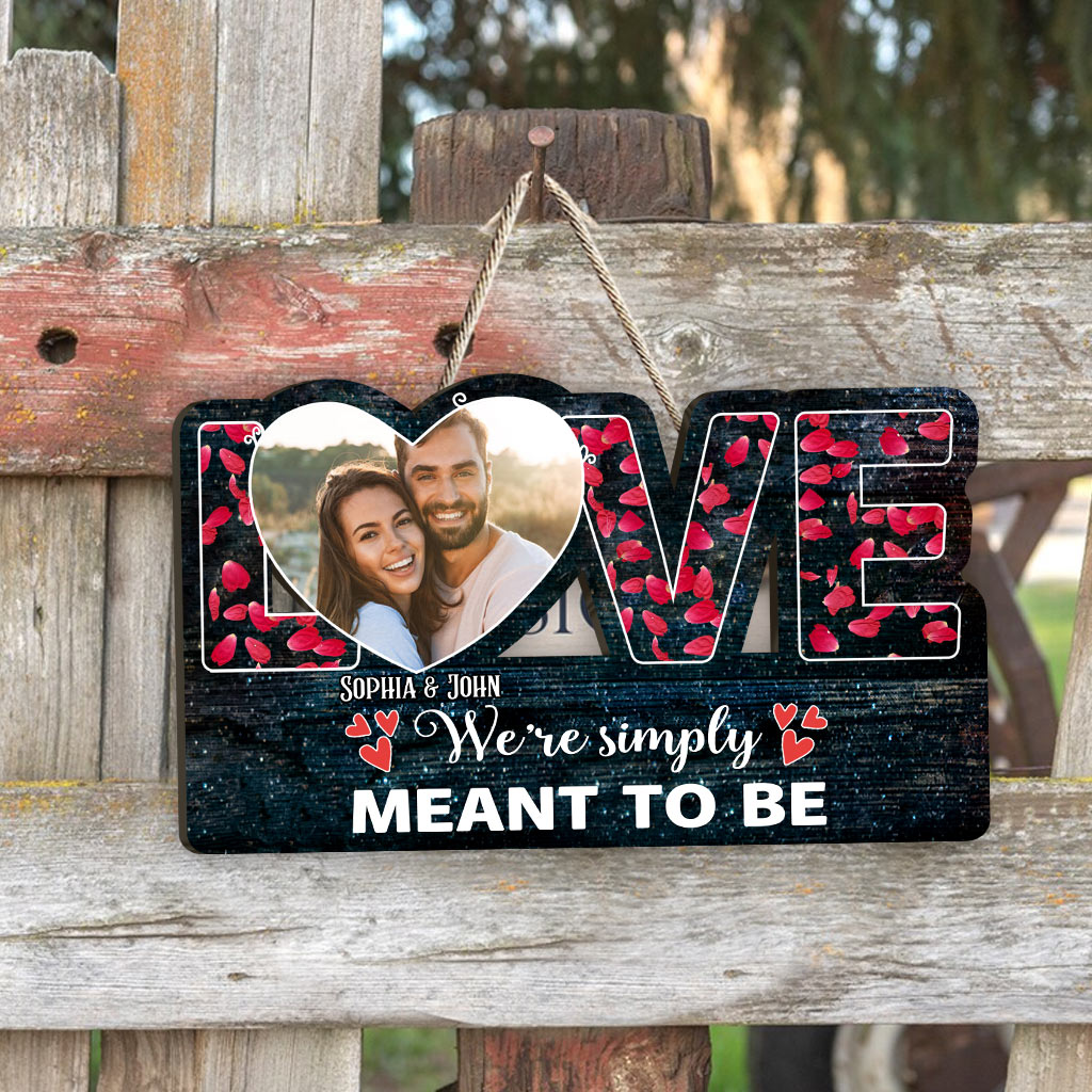 « This Is Us » - Cadeau pour couple (mari, femme, petit ami, petite amie) - Panneau en bois personnalisé