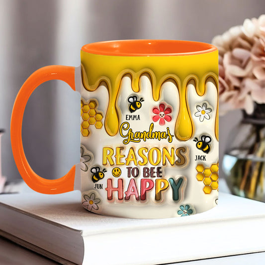 Les raisons de grand-mère d'être heureuse - Cadeau pour grand-mère - Mug personnalisé