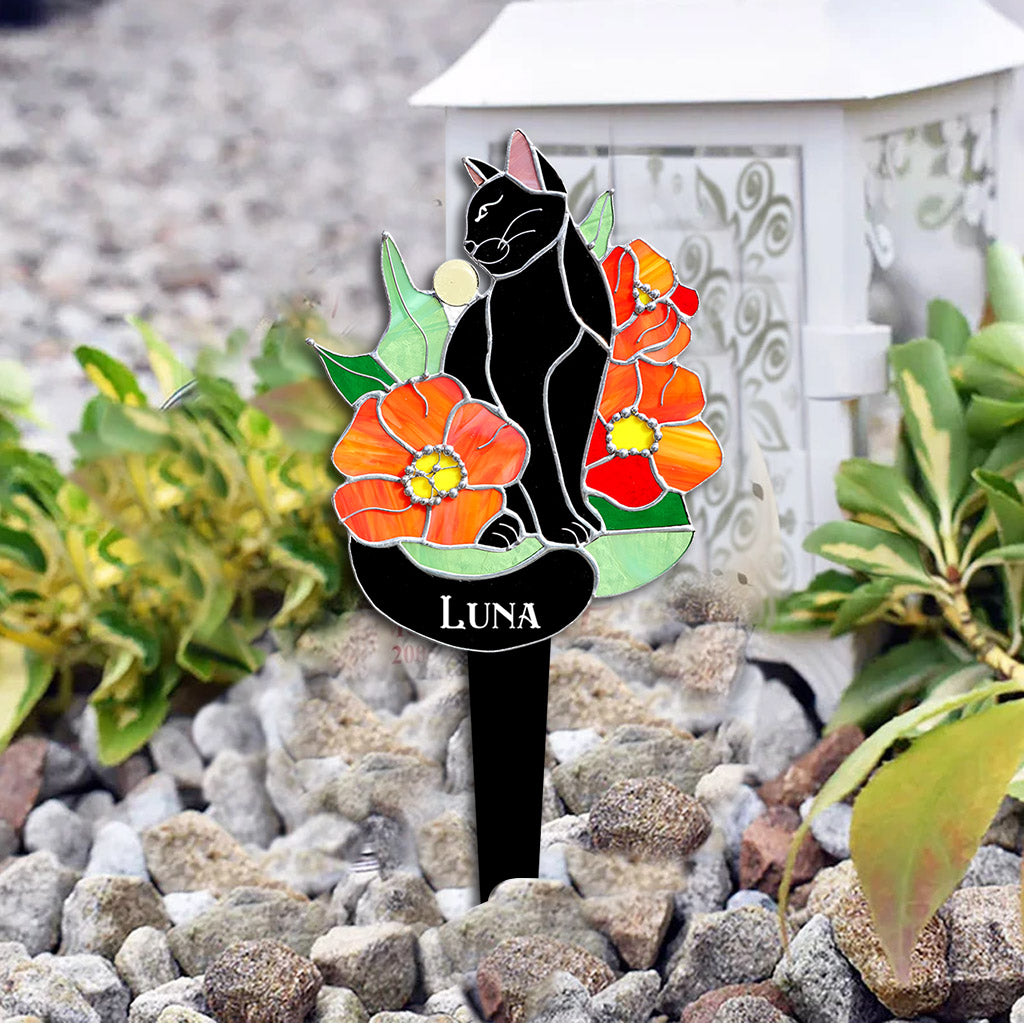 Plaque décorative personnalisée Chat Noir en acrylique