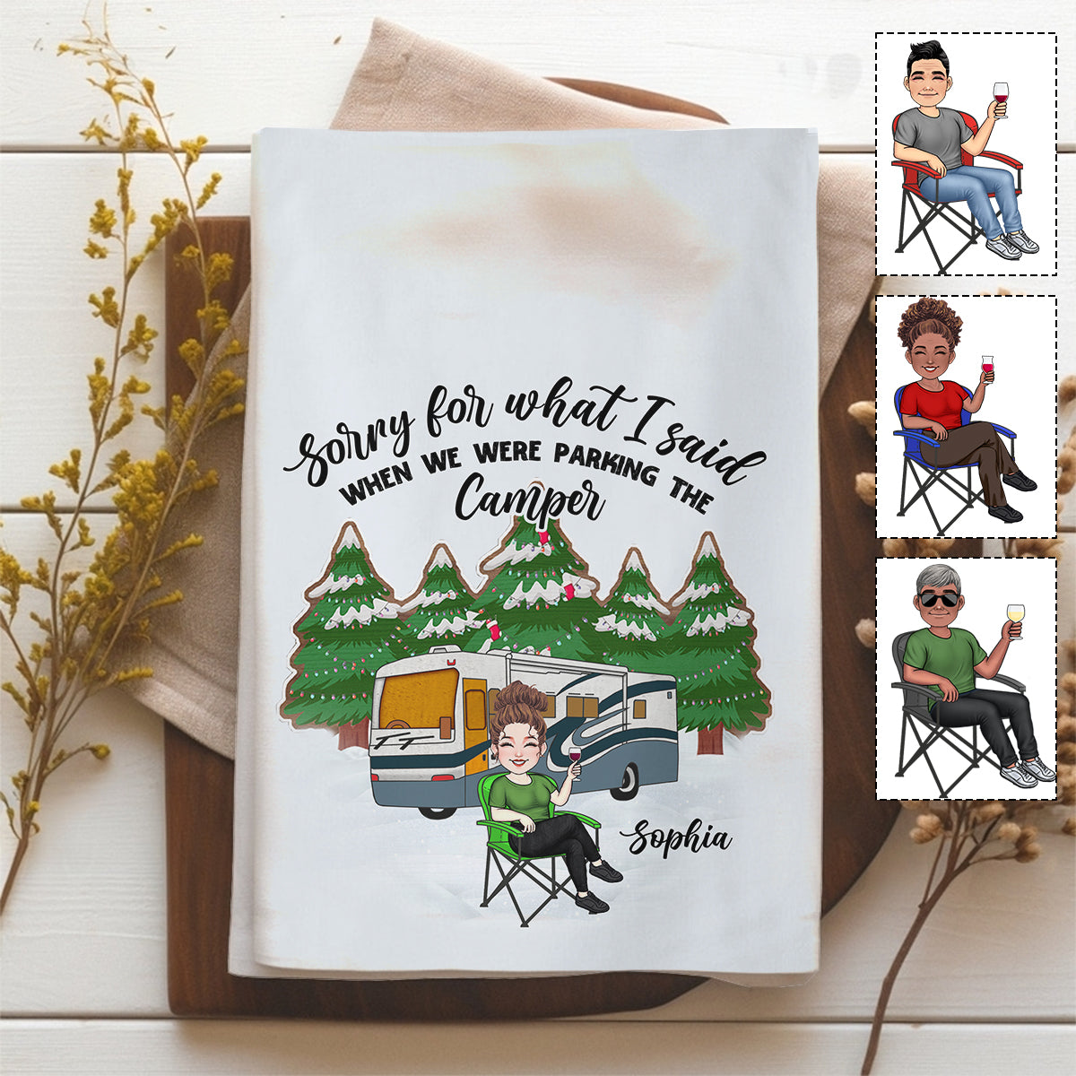 Désolé pour ce que j'ai dit - Serviette de camping personnalisée