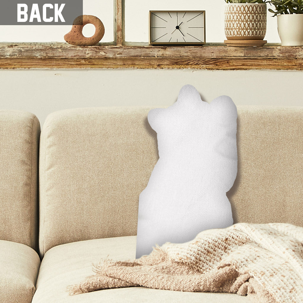 Coussin humanoïde personnalisé en forme de chat avec photo -