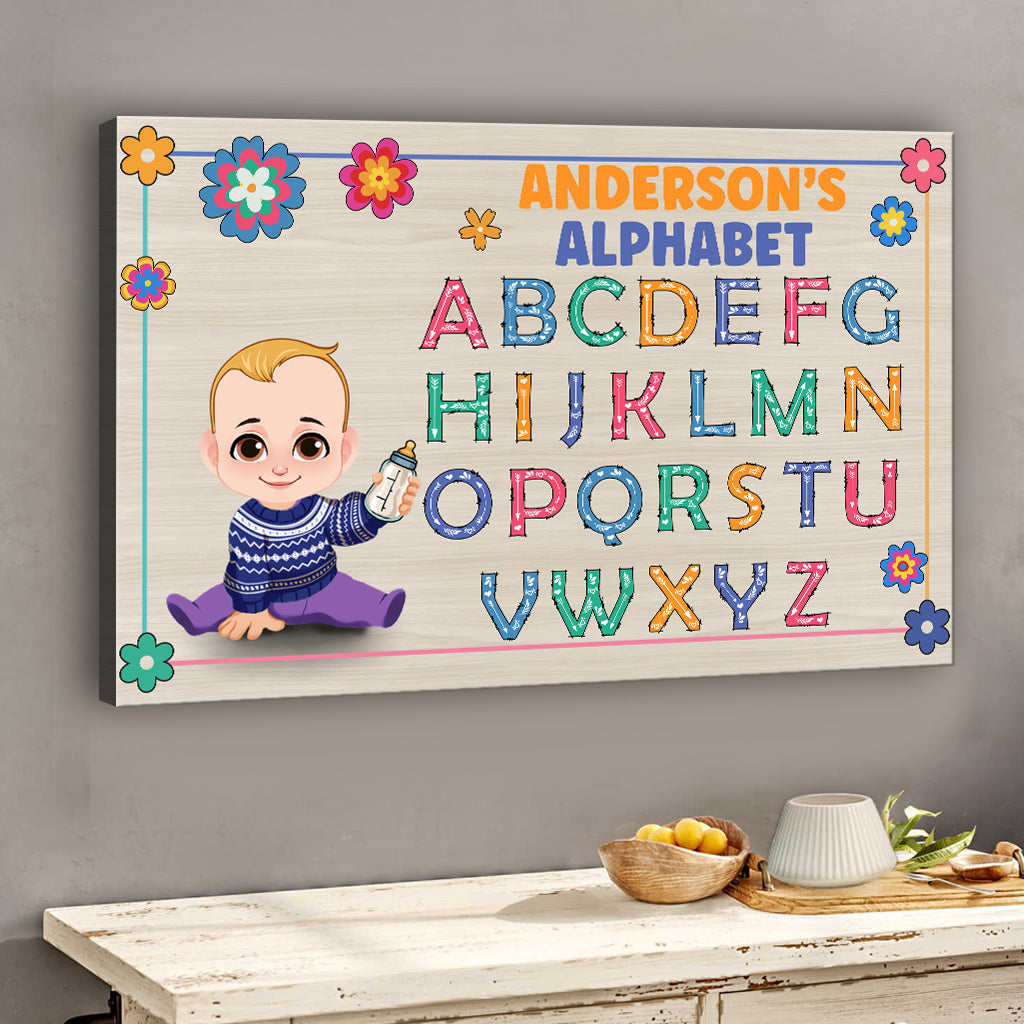 Affiche de l'alphabet - Toile et affiche personnalisées pour enfants