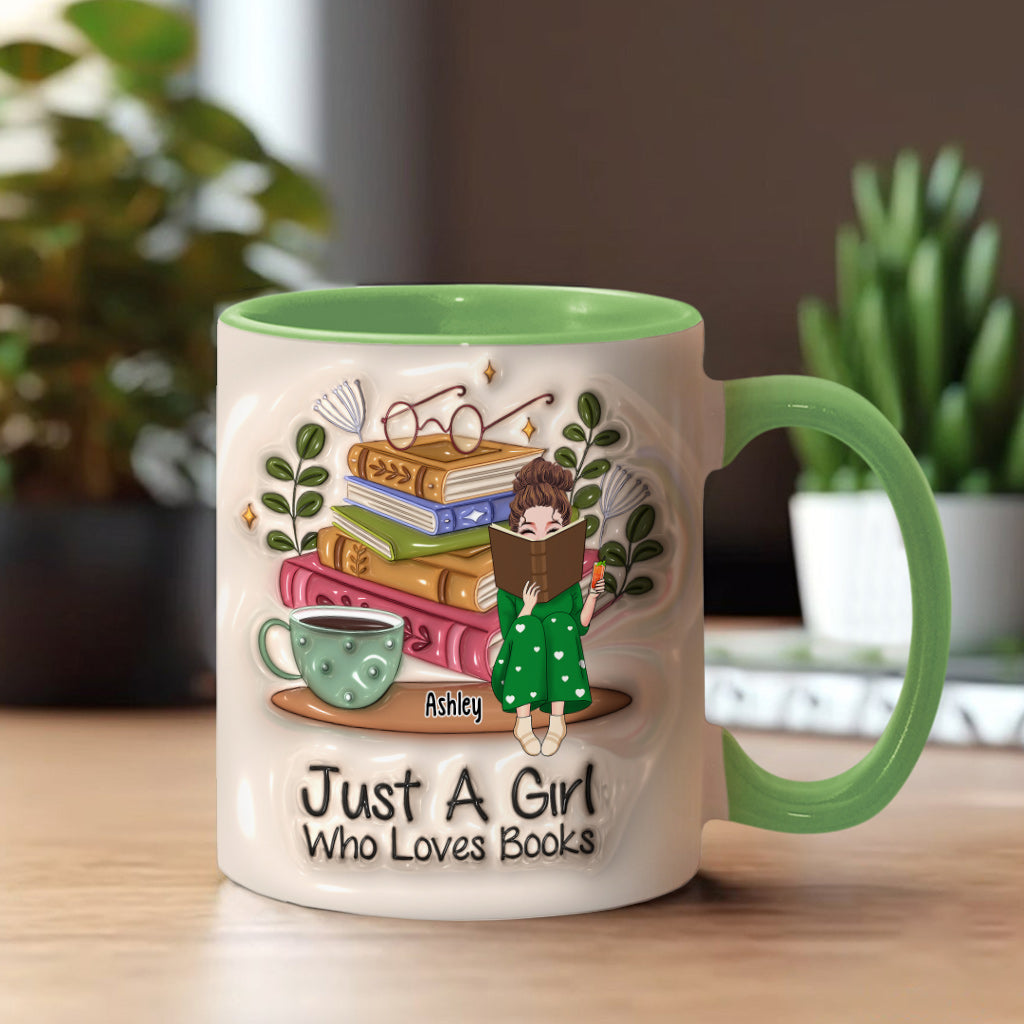 Mug personnalisé « Juste une fille qui aime les livres »
