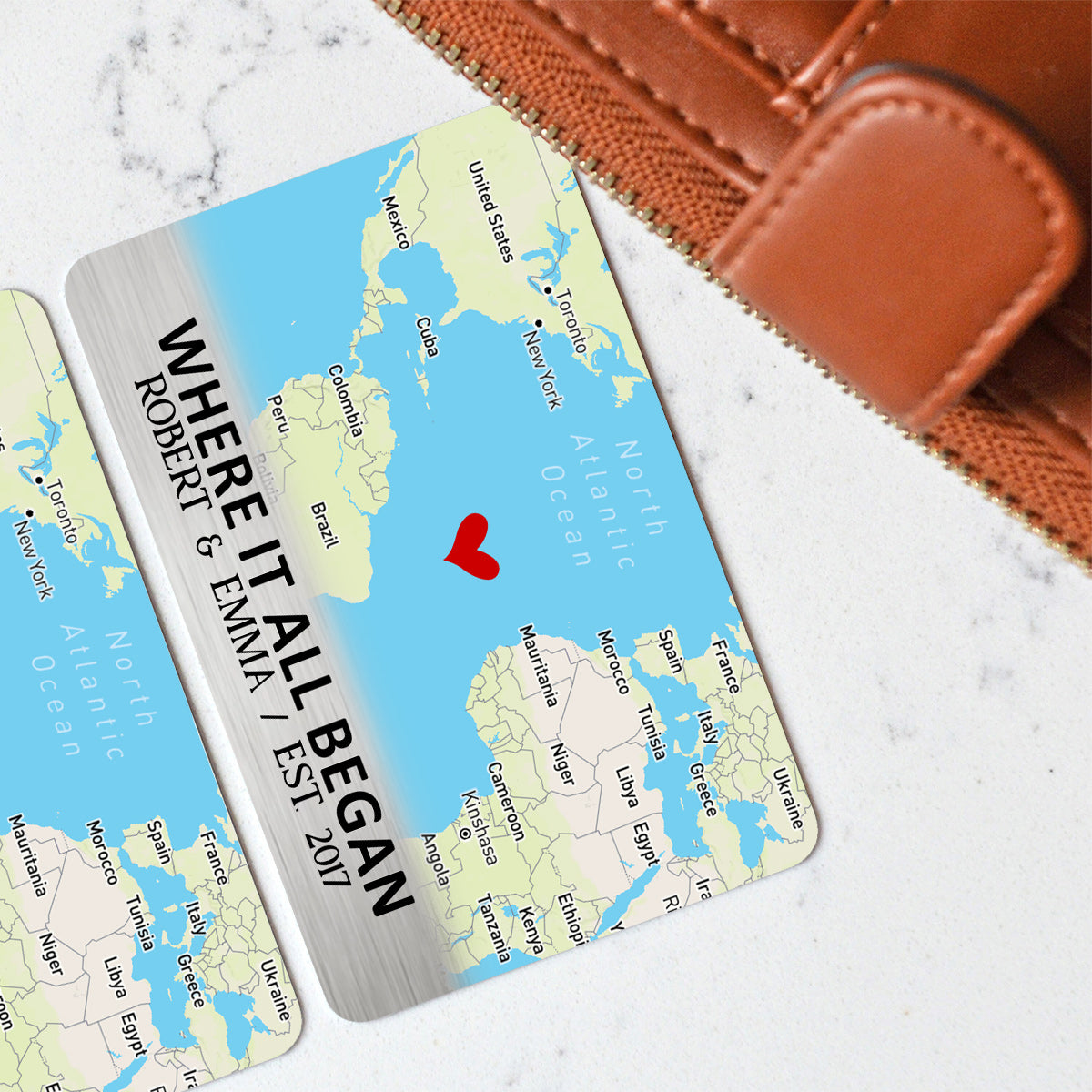 Le début d'une vie à deux - Carte personnalisée pour portefeuille de couple