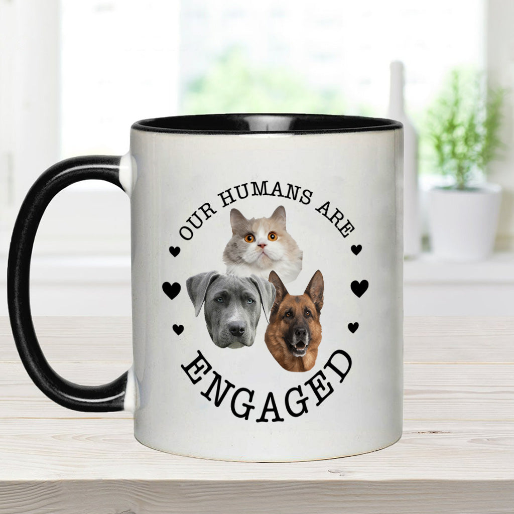 Mes humains se marient (chien/chat) - Mug personnalisé - Cadeau de mariage pour amoureux des chiens et des chats