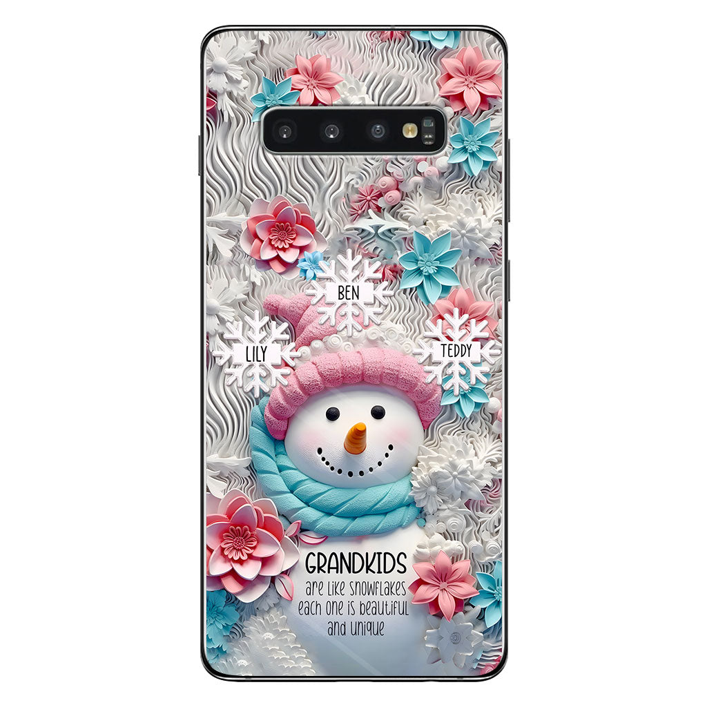 Les petits-enfants sont comme des flocons de neige - Cadeau pour grand-mère - Coque de téléphone personnalisée