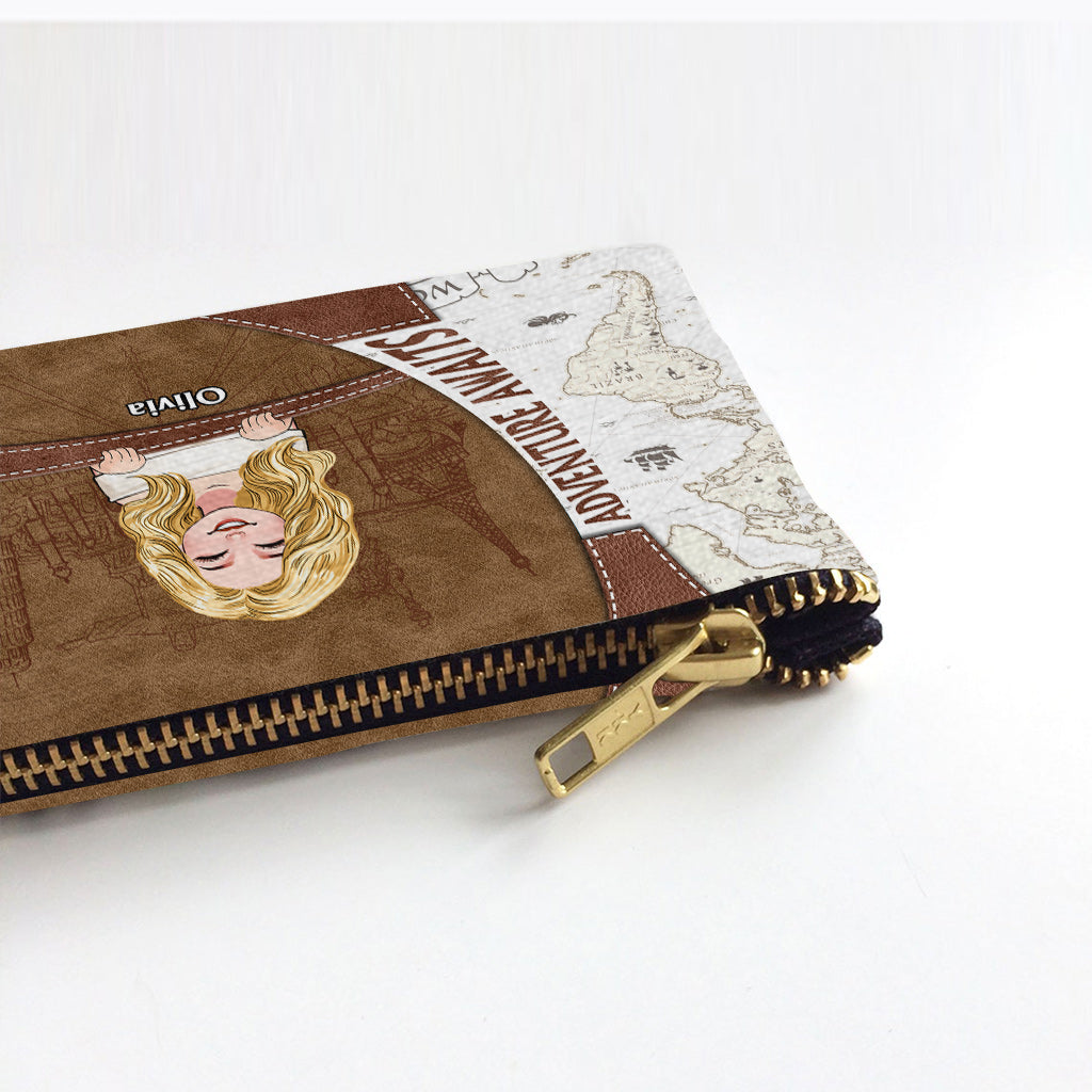 L'aventure vous attend - Pochette de voyage personnalisée