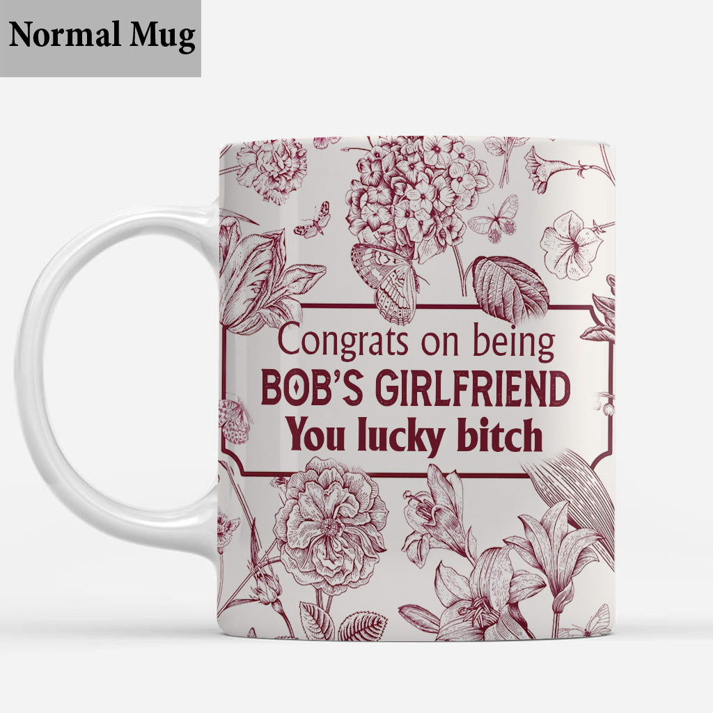 Félicitations pour être ma copine/mon copain/ma femme/mon mari ! Quel chanceux ! - Cadeau pour mari, copain, femme, copine - Mug personnalisé