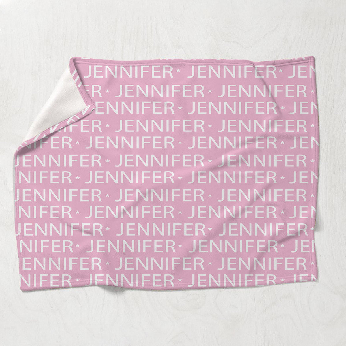 Couverture personnalisée pour fille - Motif avec nom