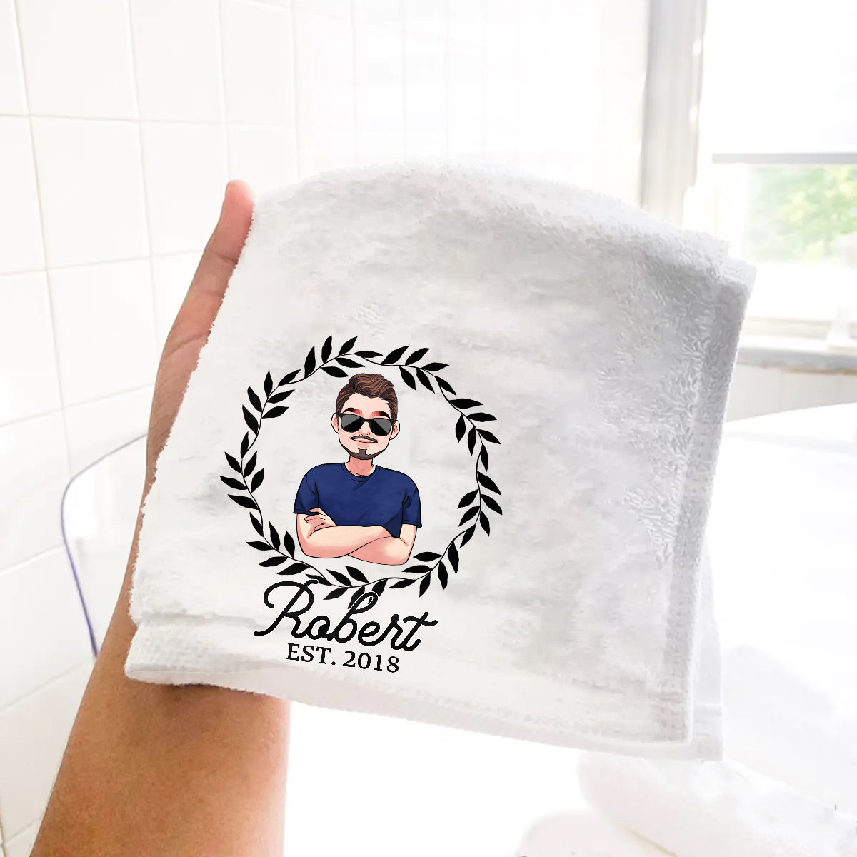 Nouvelle maison, nouvelle vie - Serviette de golf personnalisée pour pendaison de crémaillère