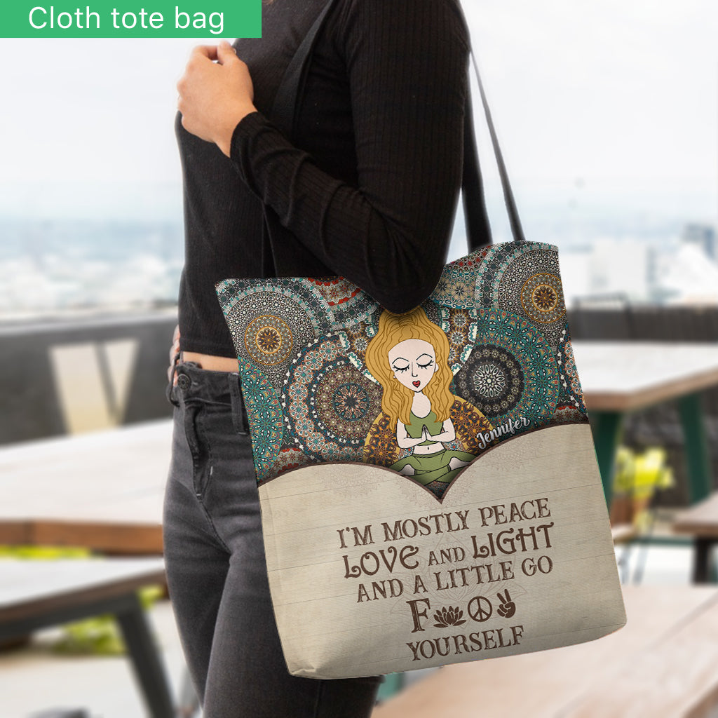 Je suis surtout la paix - Sac fourre-tout de yoga personnalisé