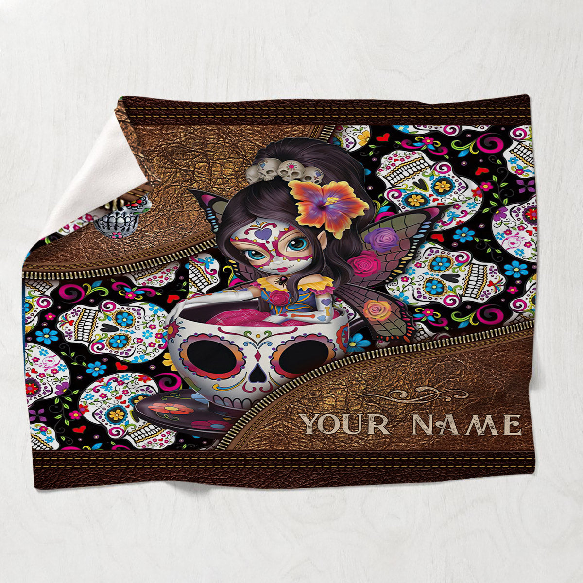 Couverture personnalisée « Love Skulls »