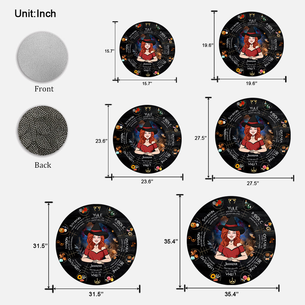Paillasson personnalisé en forme de sorcière - Roue de l'Année