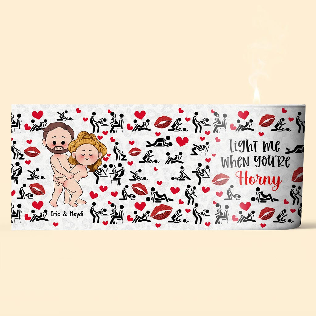 Bougie personnalisée pour couple avec couvercle en bois